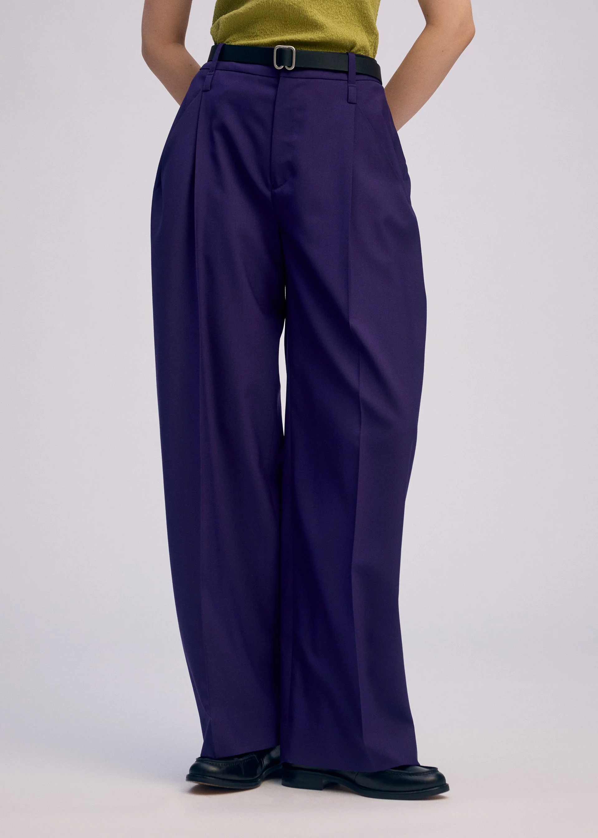 BELTED WOOL PANTS - Image 4