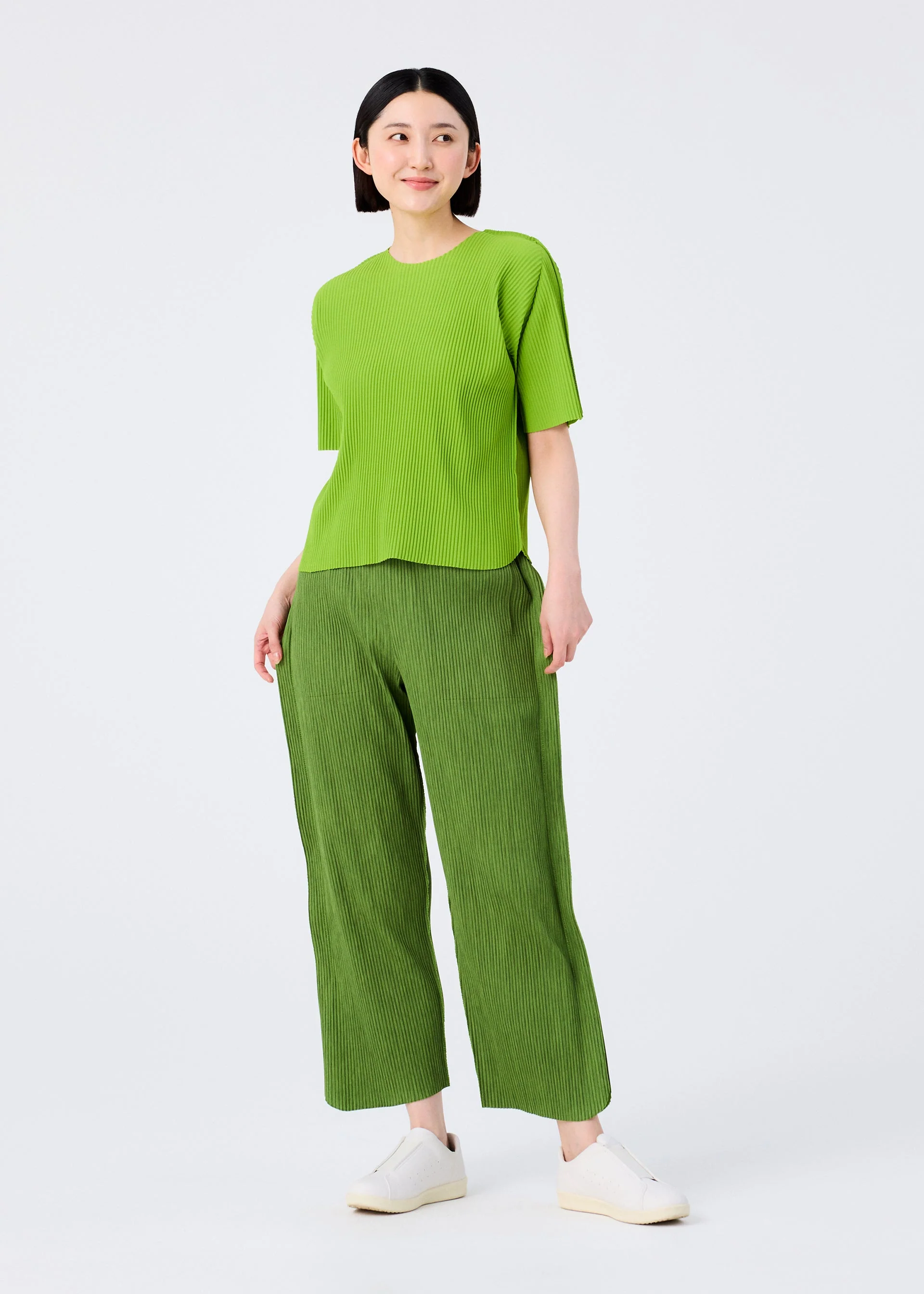 MIX FINE KNIT PLEATS BOTTOM - Image 6